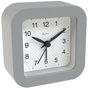 Despertador Quartz Herweg Ref: 2655-024 Cinza Quadrado