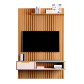 Home para TVs 60" Tucumã 1.4 Nature Off White LED JB Móveis