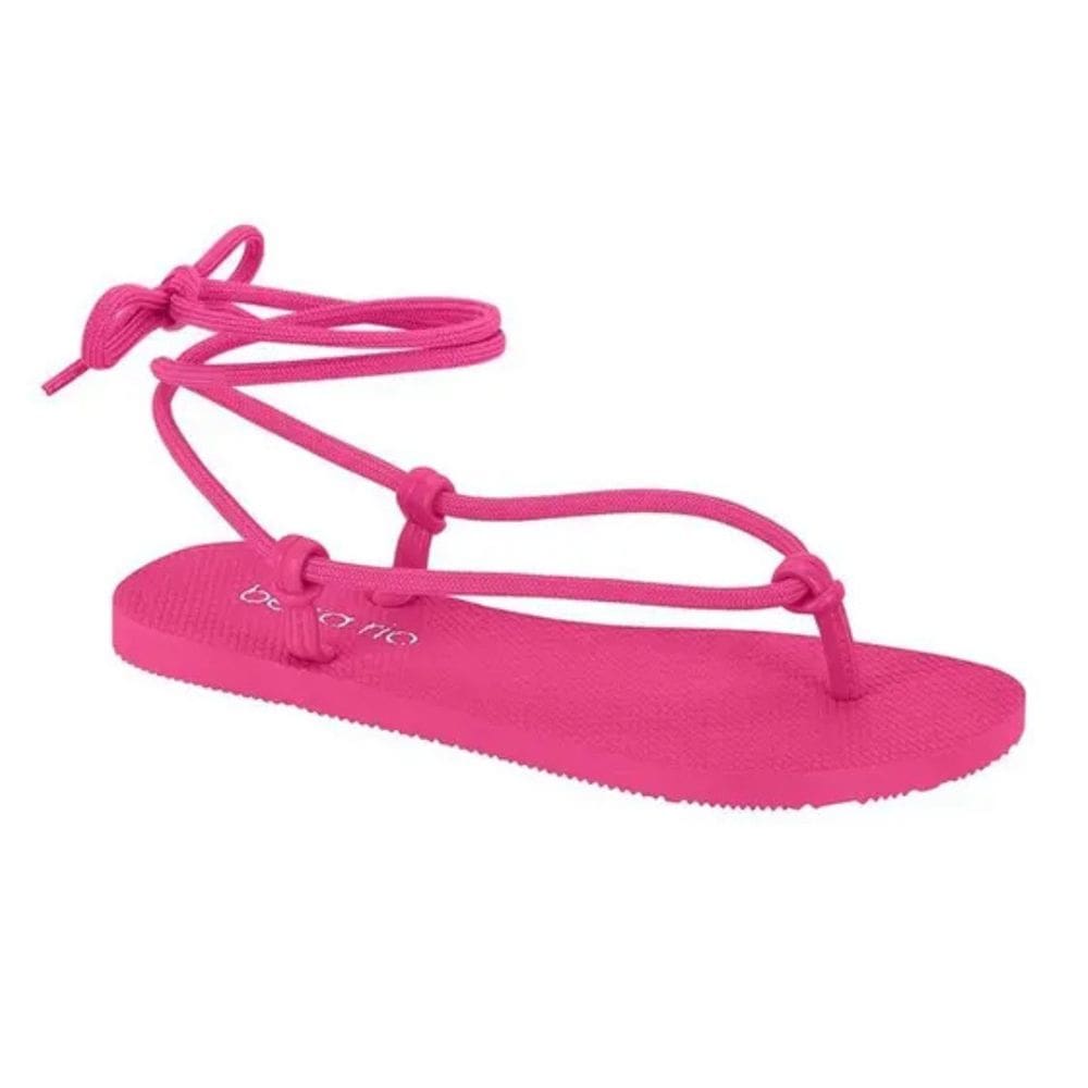 Sandália Chinelo Beira Rio Cadarço de Amarrar Feminino Pink