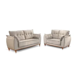 Conjunto 2 e 3 Lugares Espanha Luxo Veludo Base em Madeira JC Estofados