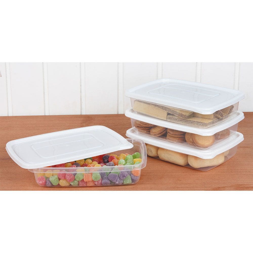 Conjunto 4 Potes Retangular 1,2l Leve 4 e Pague 3 PO11/4 São Bernardo Variado