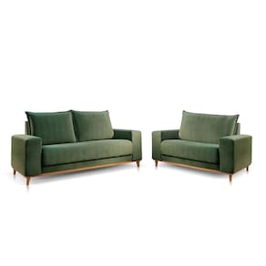 Conjunto 2 e 3 Lugares Lyon Luxo Veludo JC Estofados