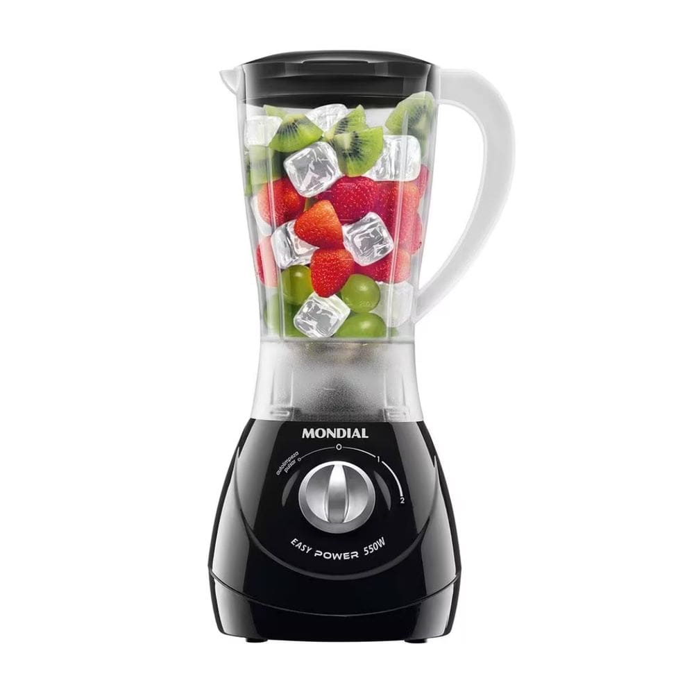 Liquidificador Mondial Easy Power 550W 1,9L com 2 velocidades e Função Autolimpante e Pulsar L-550-B