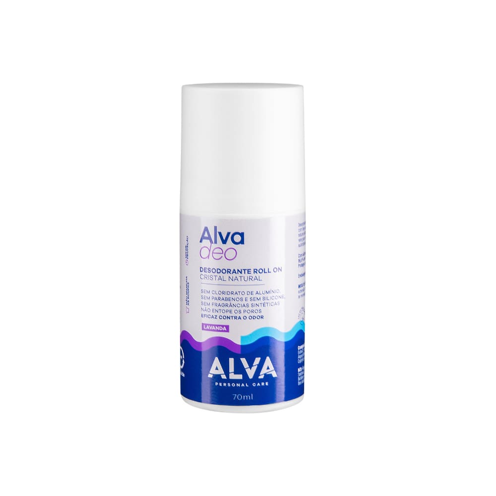 Desodorante Natural Alva Roll on Cristal Lavanda Vegano 70ml