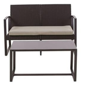 Conjunto Varanda E Jardim 4 Pecas Aco Vime Rattan - Cordoba