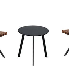 Conjunto Varanda E Jardim 3 Pecas Aco Vime Rattan - Veraneio