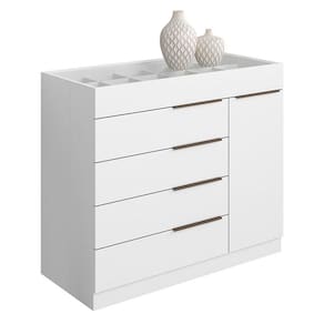 Cômoda Sapateira Sevilha 2004147 Branco Brilho - Aramóveis