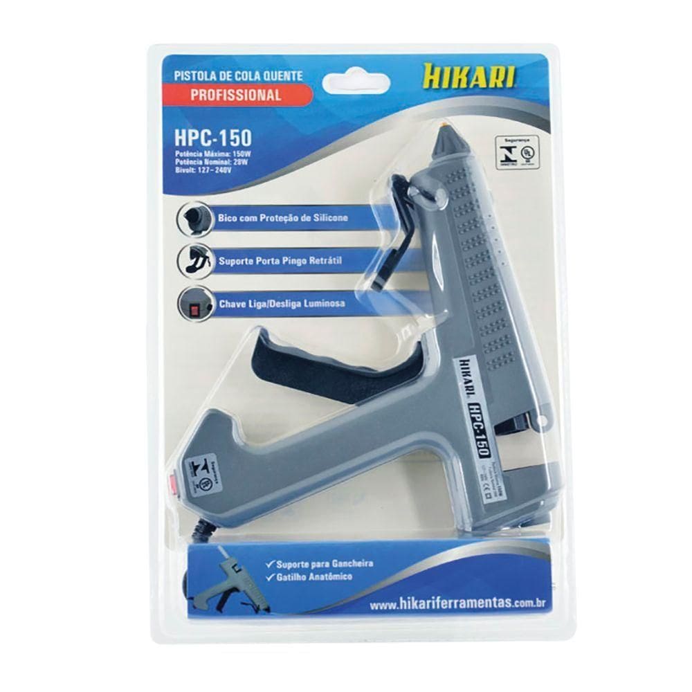 Pistola De Cola Quente Profissional 150w Bivolt Hikari