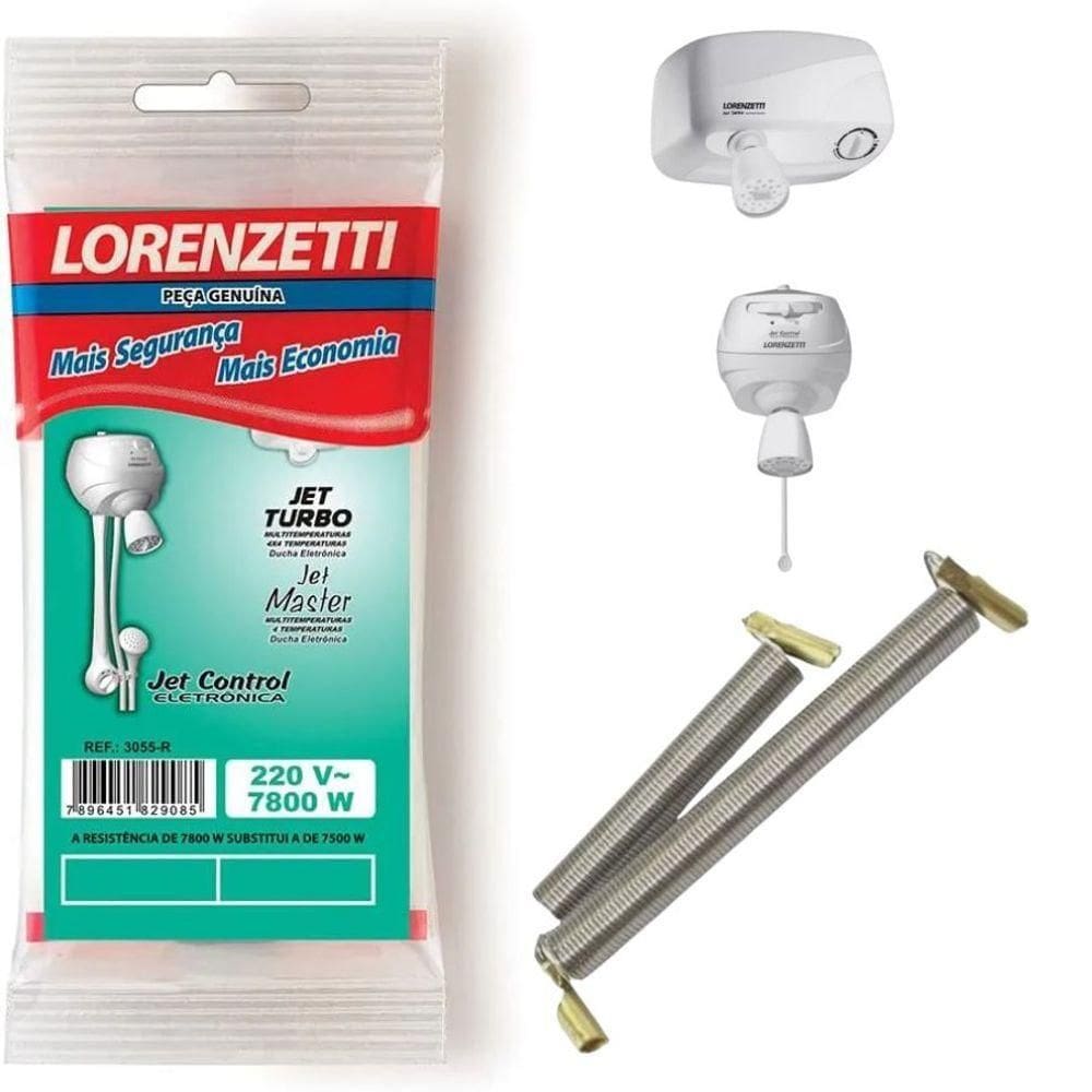 Resistência Lorenzetti 3055-r Ducha Jet Turbo / Jet Master / Jet Control - 220v~7800w