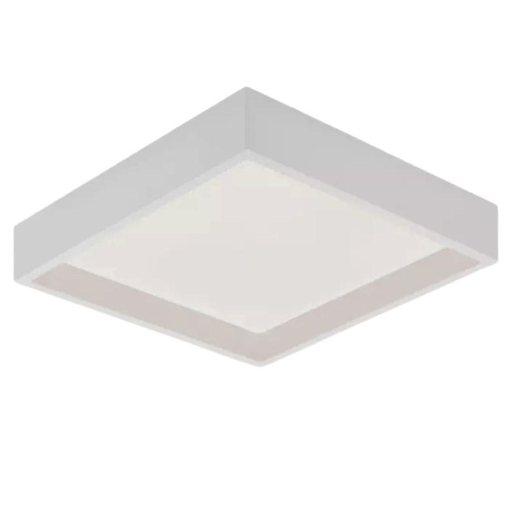 Plafon Sobrepor Recuado Deep 24w 3000k Branco Stella