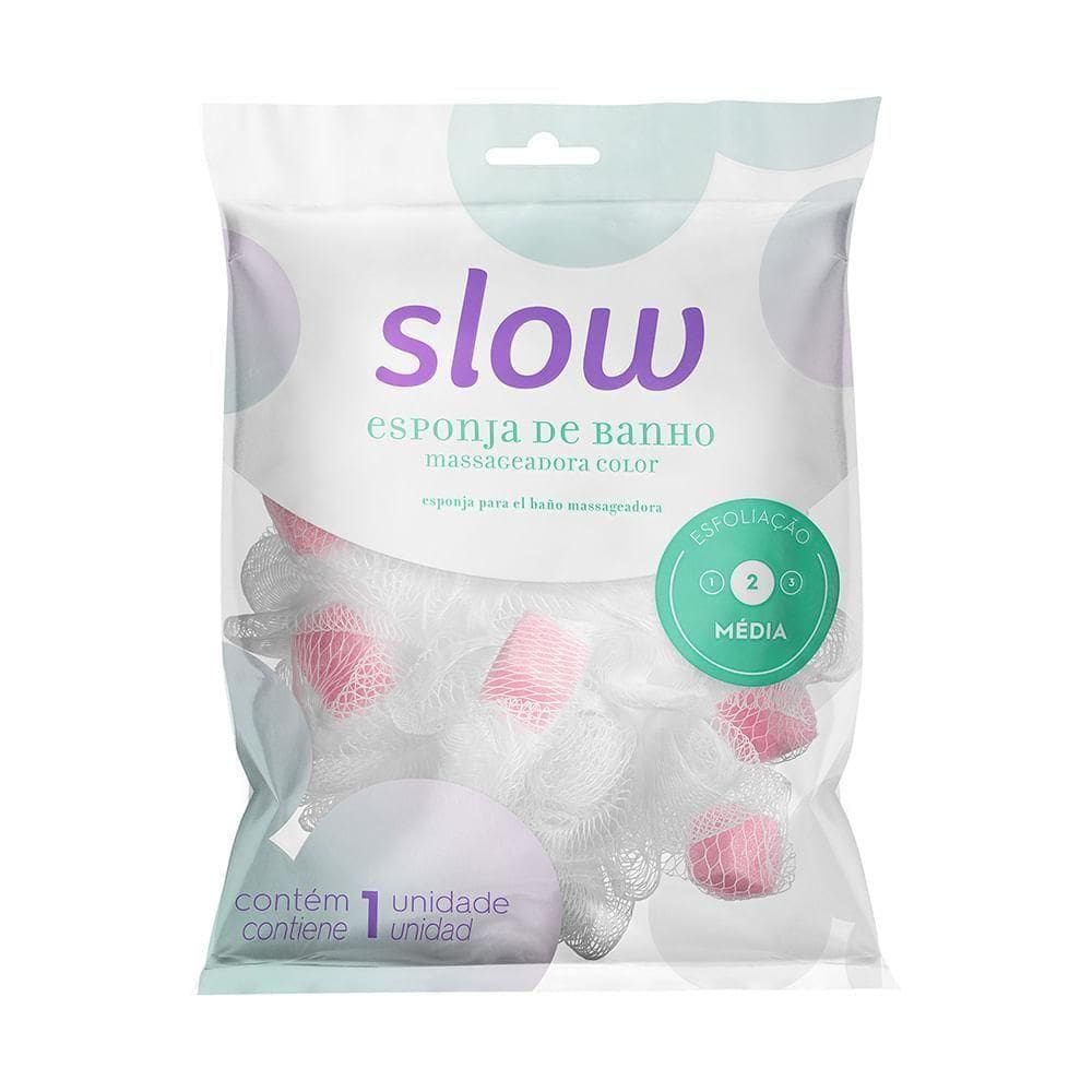 Esponja De Banho Massageadora Color Com Pendurador Slow
