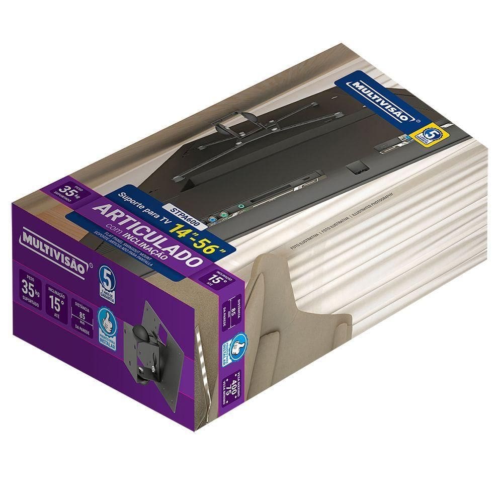 Suporte Articulado Stpa600 Tv Lcd - Led - 3d De 14qt A 56qt