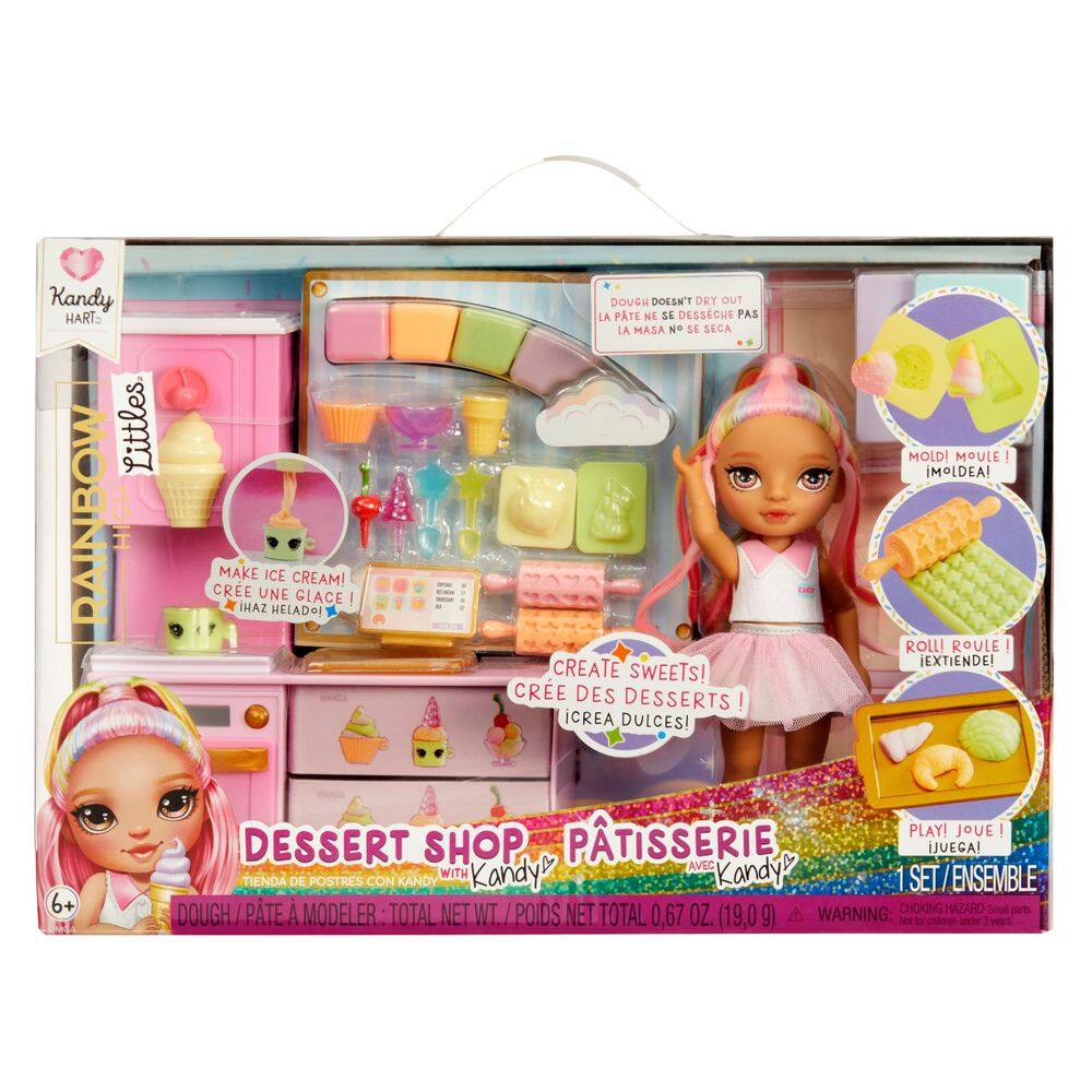 Playset Rainbow High Littles Dessert Shop + Small Doll