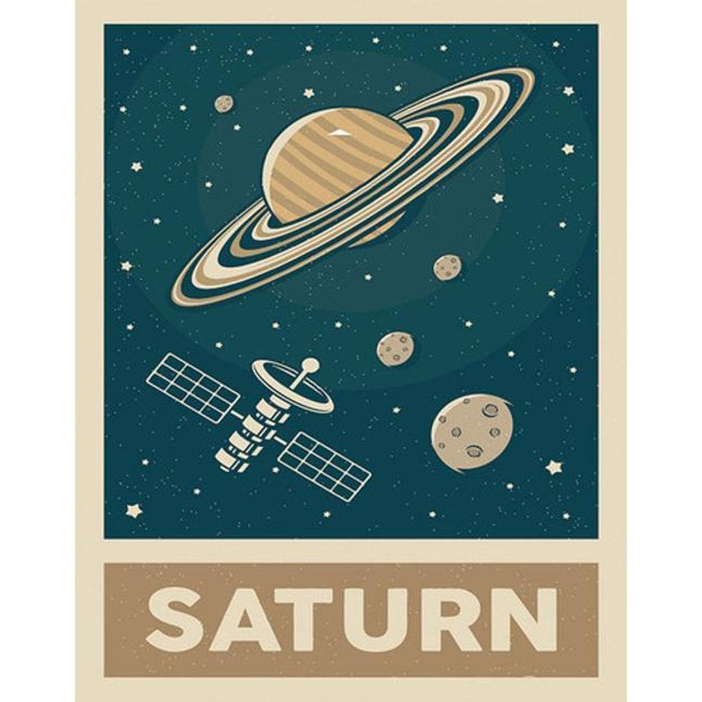 Placa Sinalização - Saturn Planeta 18X23