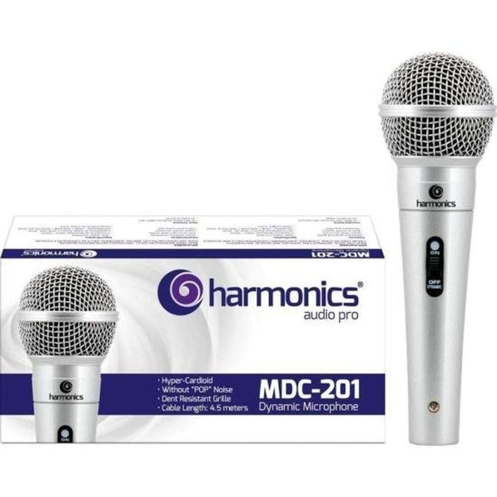 Microfone Harmonics Mdc201 Dinâmico Supercardióide Prata
