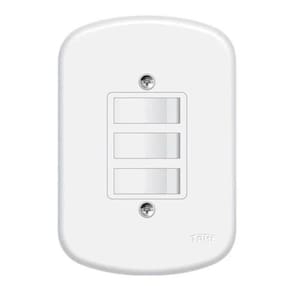 Conjunto Fame Blanc - Interruptor Triplo Simples 10a
