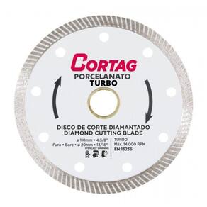 Disco De Corte Diamantado Cortag Porcelanato Turbo 110mm