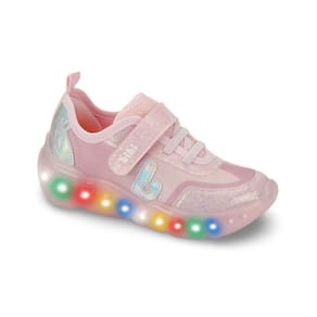 Tênis Infantil de Luz Menina Bibi Roller Celebration 3.0 Rosa Holográfico