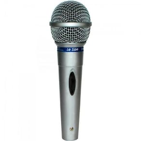 Microfone Leson Mc-200 Dinâmico Cardióide Prata