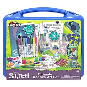 Estojo Arts & Crafts Disney Stitch Kids com mais de 70 peças