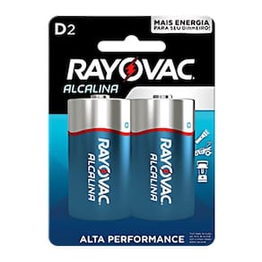 Pilha Alcalina Tamanho D 1,5v Com 2 Unidades