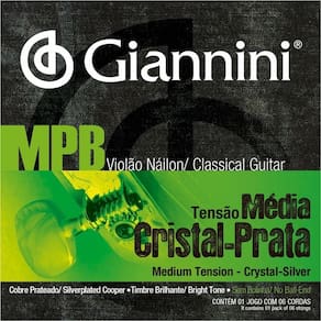 Giannini Corda Violao Genwg Cristal/ Ouro Com Bolinha