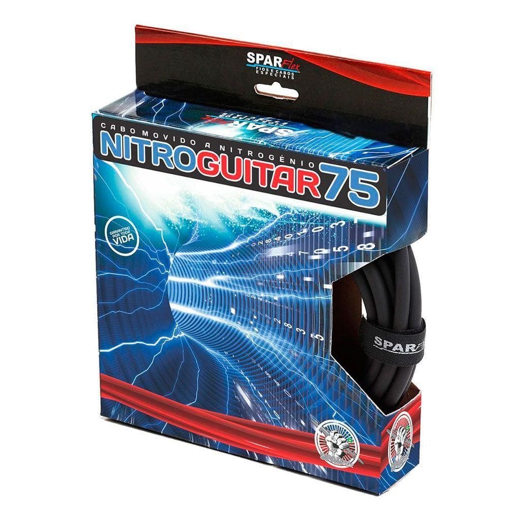 Cabo De Guitarra Sparflex Nitro 100 Plug Noiseless 3 Metros