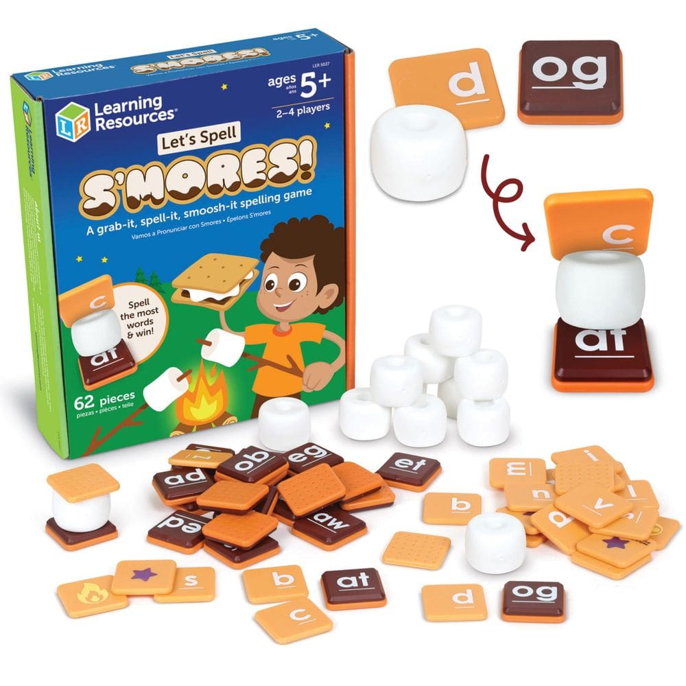 Recursos de aprendizagem da Montessori Toys Let`s Spell S`Mores