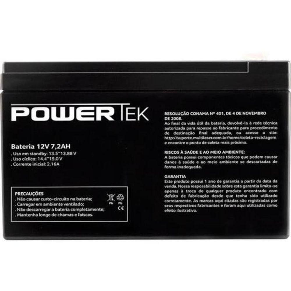 Bateria Selada 12v 7,2ah En014 Powertek