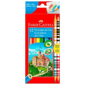 Lápis de Cor com 10 Cores e 2 Bicolor Faber-Castell