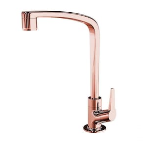 Torneira Para Cozinha Mesa Bica Alta Lorenzetti Flatt Rose Gold