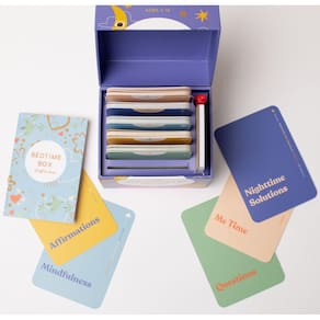 Cartões de atividades The Bedtime Box 60 para crianças de 3 a 12 anos com caixa