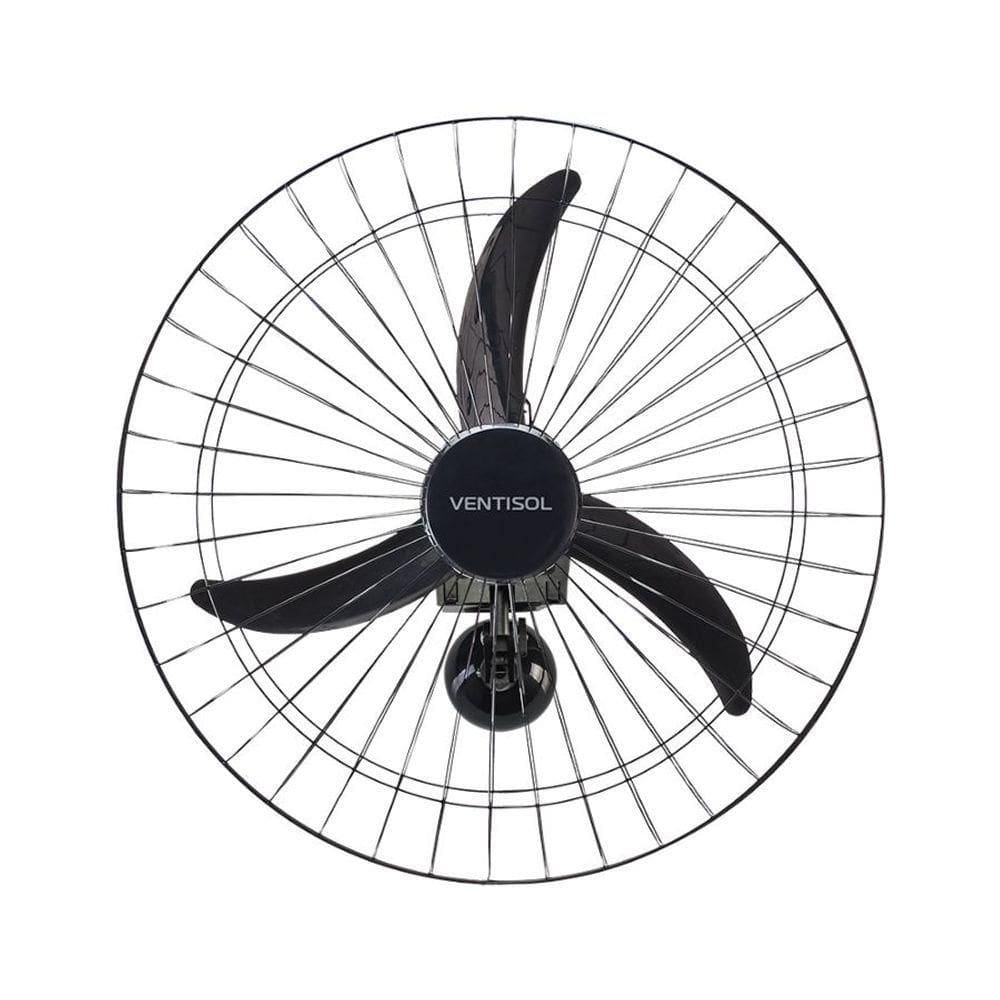 Ventilador De Parede Ventisol 200w Grade Metal 60cm Preto Bivolt