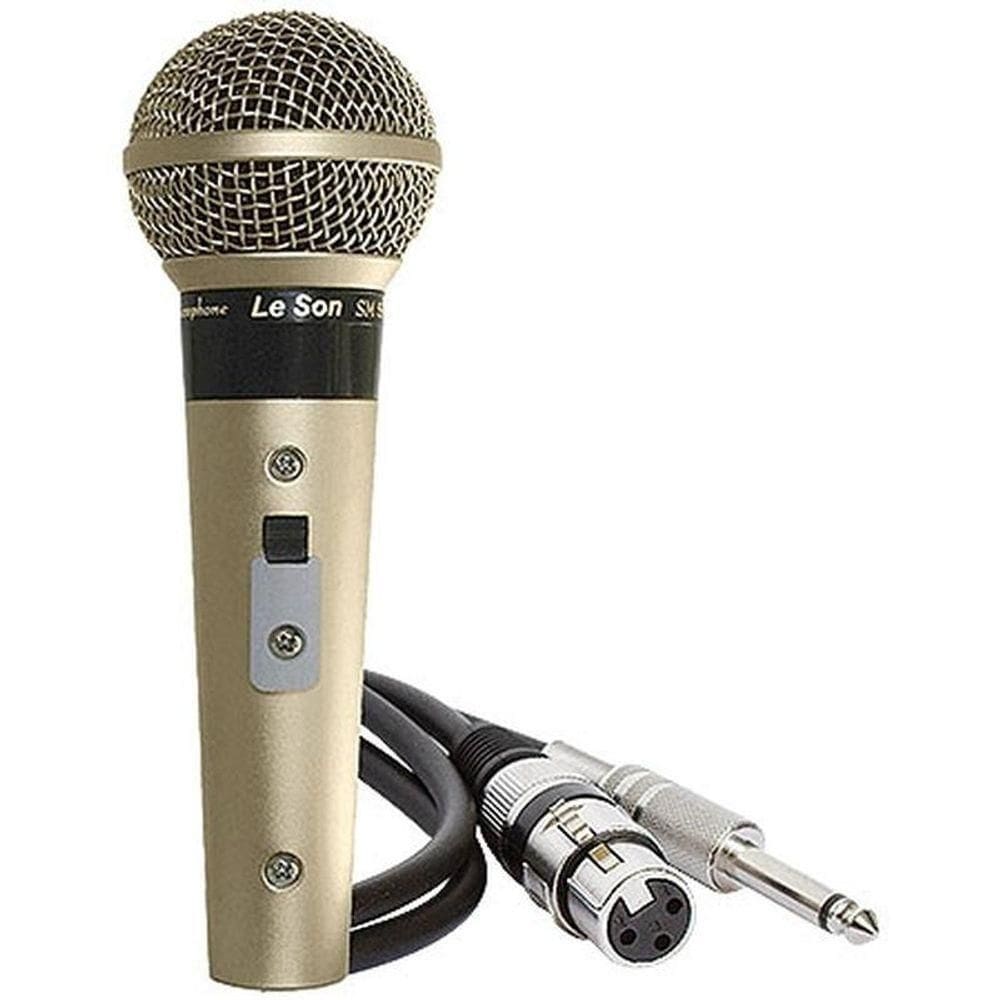 Microfone Profissional Sm58 P4* Champanhe Acompanha Cabo...