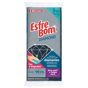 Esponja Multiuso Diamond Esfrebom Bettanin 3 Unidades