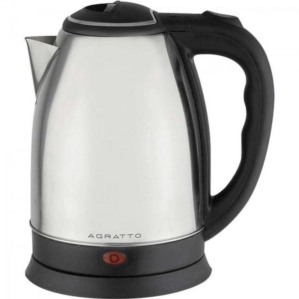 Chaleira Elétrica Agratto Ce01 Prata Em Aço Inox 110v