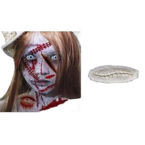 Maquiagem Terror Ferida Corte Com Pontos 19Cm+ Sangue+ Latex
