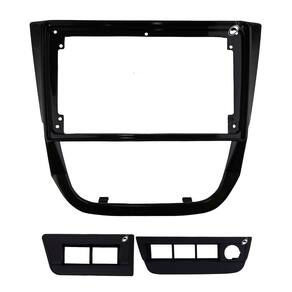 Moldura De Painel 2 Din 9" Polegadas Vw Gol Saveiro Voyage G5 - Black Piano