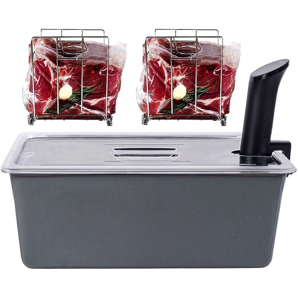 Recipiente Sous Vide VÄESKE grande de 26 litros com tampa e 2 prateleiras e capa