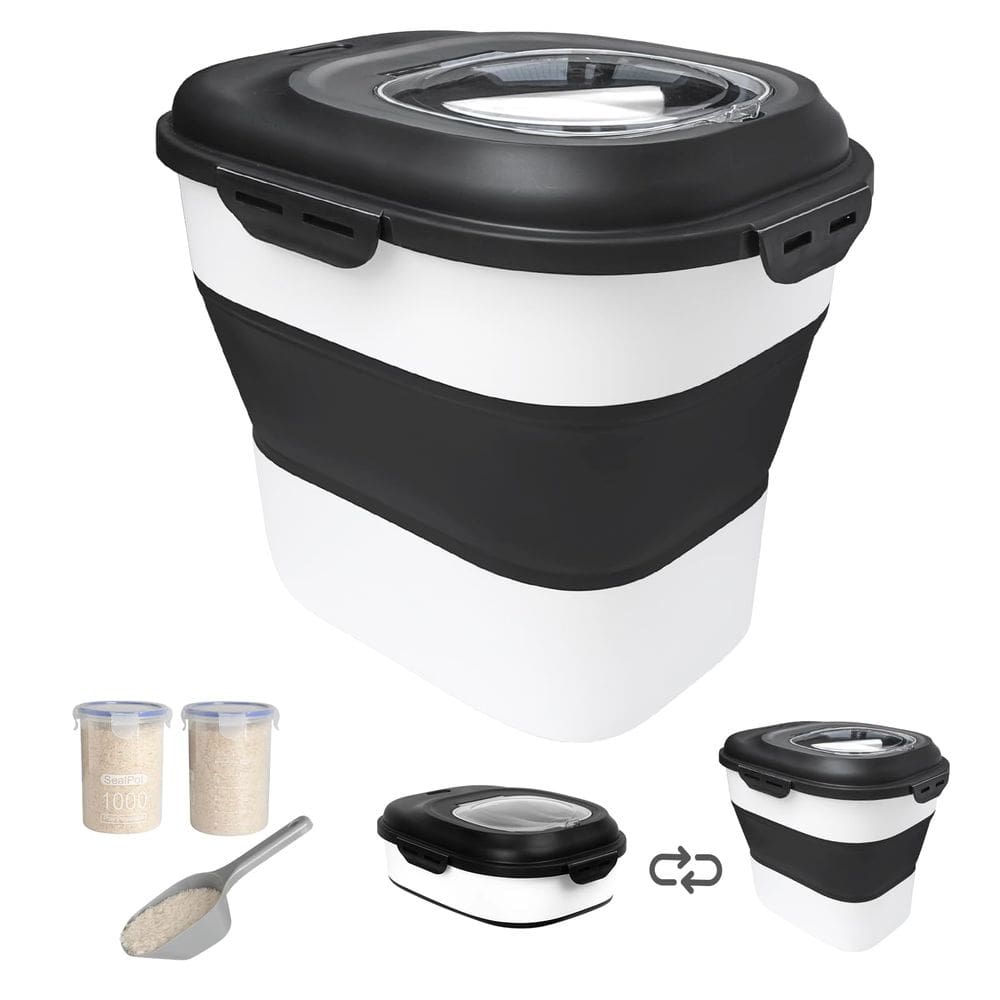 Recipiente de armazenamento de alimentos DDMOMMY Rice 20-50 libras com roda