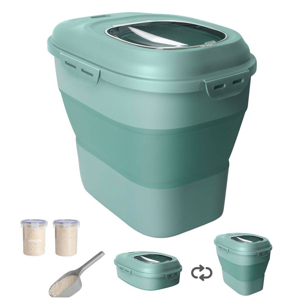 Recipiente de armazenamento de alimentos DDMOMMY Rice 20-50 libras com roda