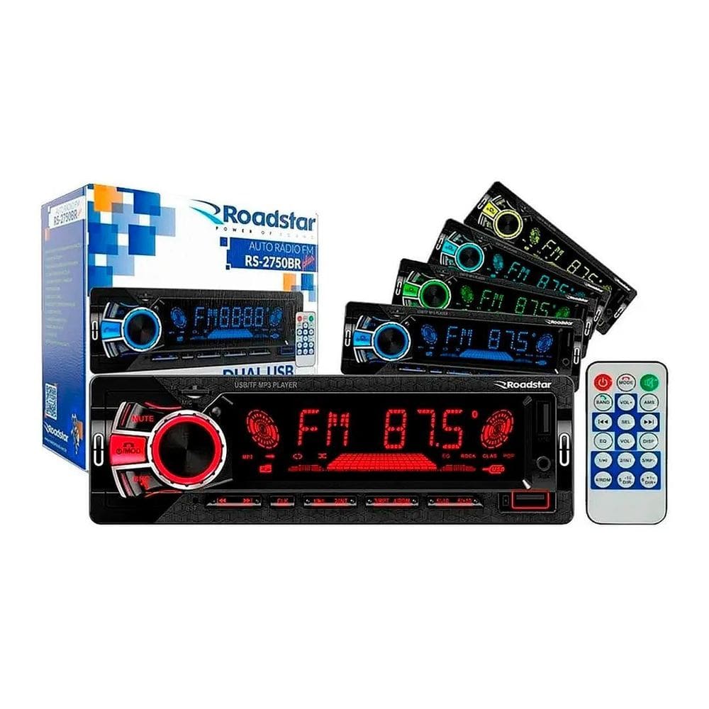 Auto Rádio Automotivo Bluetooth Fm Mp3 Bt Usb Rs-2750Br Plus
