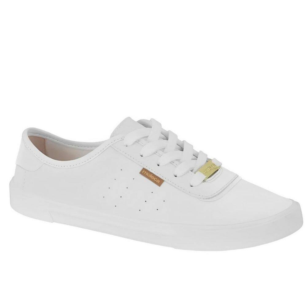 Tênis Casual Moleca microperfurações Feminino Branco