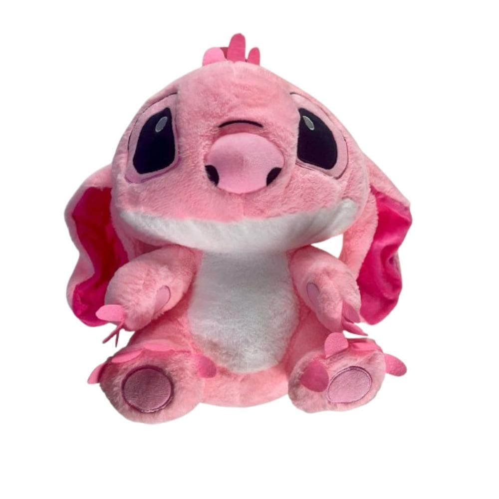 Mochila Pelúcia Stitch Lilo Disney 45 Cm Passeio Tecido Lisa