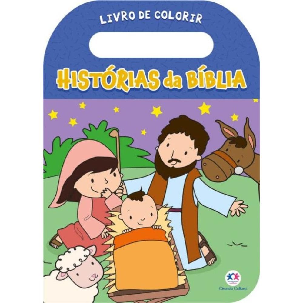 Historias Da Biblia - Livro De Colorir Com Alca
