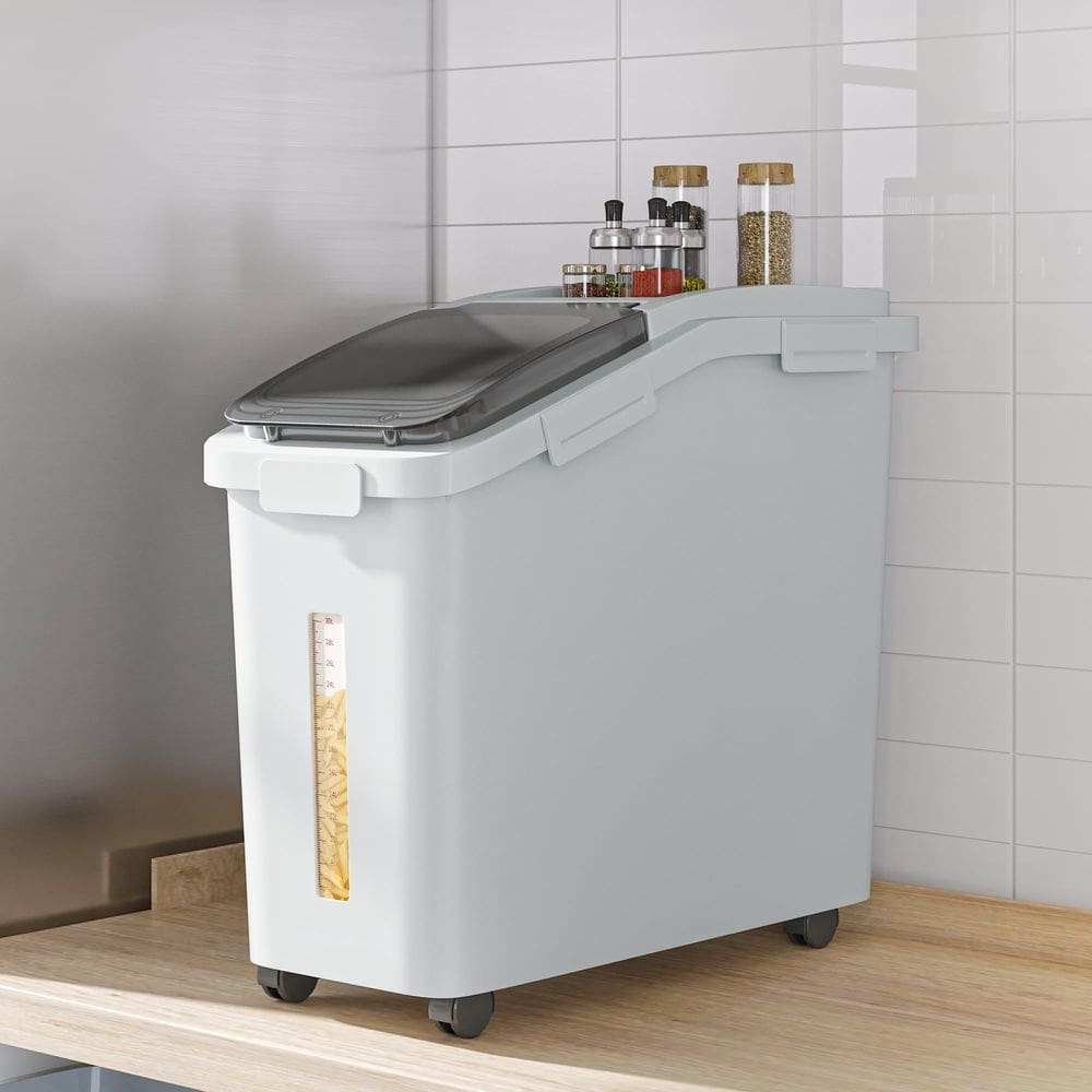 Recipiente de armazenamento de farinha YITAHOME 43L com rodas, colher e tampa