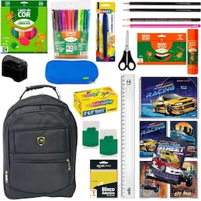 Material Escolar Kit Completo 25 Itens Volta As Aulas