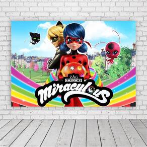 Painel Retangular Ladyybug 1,5X1,0M Lona Fosca