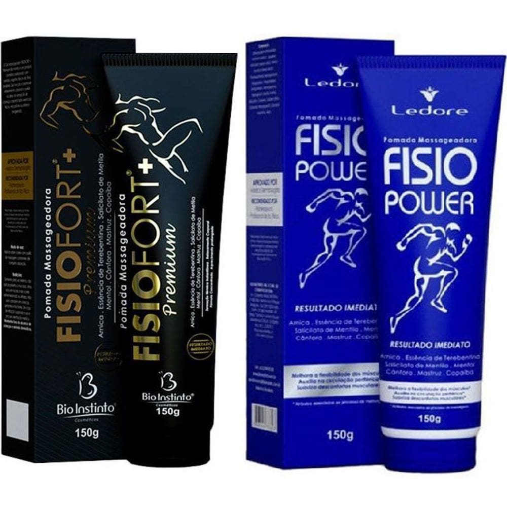 Kit 5 Pomada Fisiofort Premium 150G + 5 Pomada Fisio Power