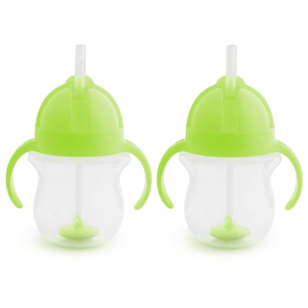 Canudo Sippy Cup Munchkin Any Angle Weighted Straw, 200 ml, pacote com 2 unidades